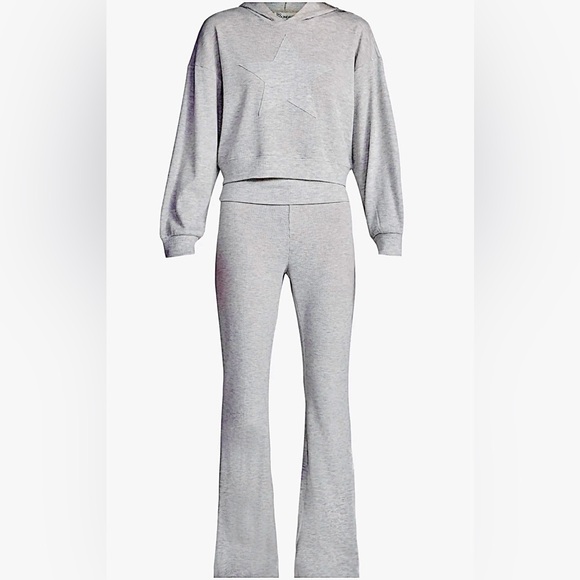 No Boundaries 2 Piece Star Hoodie &  Fold-over Flare Pants Set. M/ LG / XL - Picture 4 of 8